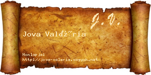 Jova Valéria névjegykártya