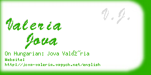 valeria jova business card